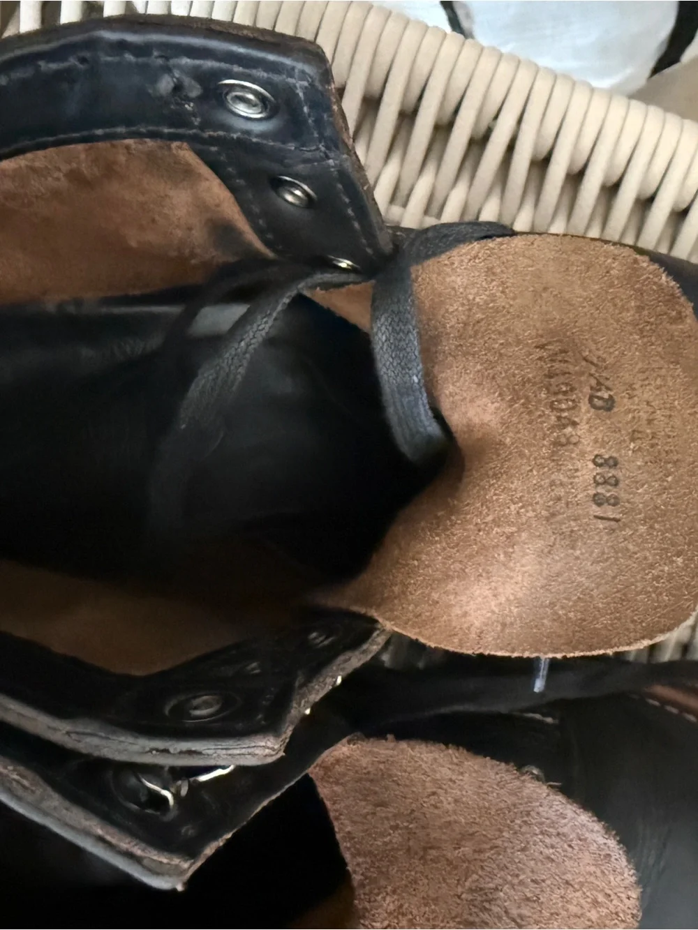 Wolverine 1000 Mile Black Leather Boots 9.5D